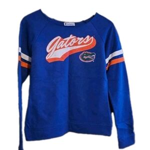 Florida Gators Women's Sweatshirt Rough Hewn Crew Neck Size XS Blue Orange Logo